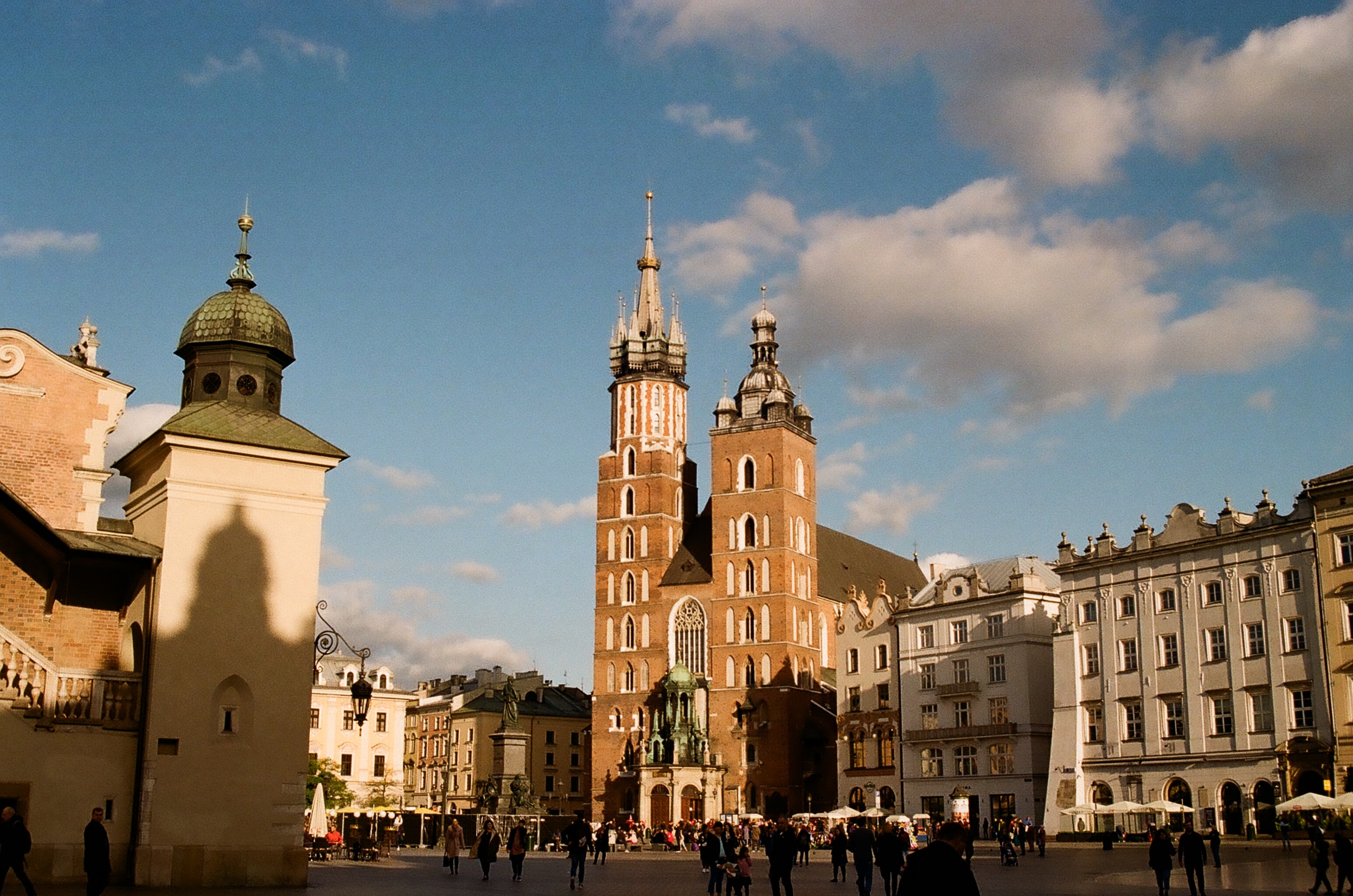 People walking in the Cracow city center